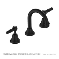 Merino Lever Basin Set - Fixed Spout - 4 Star - 1/4 Turn Ceramic Brushed Black Sapphire (Lf)