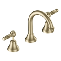 Merino Lever Basin Set - Fixed Spout - 4 Star - 1/4 Turn Ceramic Brushed Gold (Lf)