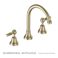 Merino Lever Hob Sink Set - 4 Star - 1/4 Turn Ceramic  White &amp; Gold (Lf)