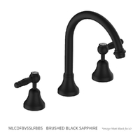 Merino Lever Vanitee Sink Set - 4 Star - 1/4 Turn Ceramic Brushed Black Sapphire (Lf)