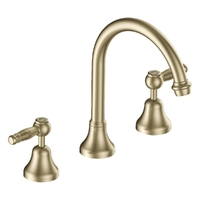 Merino Lever Vanitee Sink Set - 4 Star - 1/4 Turn Ceramic Brushed Gold (Lf)