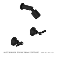 Merino Lever Shower Set - Sileno Shower - 3 Star - 1/4 Turn Ceramic Brushed Black Sapphire