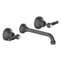 Merino Lever Wall Spa Set - 1/4 Turn Ceramic Gunmetal
