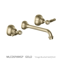 Merino Lever Wall Spa Set - 1/4 Turn Ceramic Gold