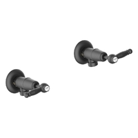 Merino Lever Washing Machine Cocks - Pair - 1/4 Turn Ceramic Gunmetal