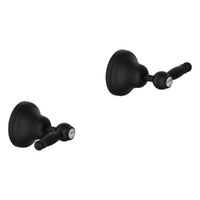 Merino Lever Wall Top Assembly - 1/4 Turn Ceramic Matt Black (Lf)
