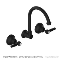 Merino Lever Wall Sink/Laundry Set - 4 Star - 1/4 Turn Ceramic Brushed Black Sapphire (Lf)