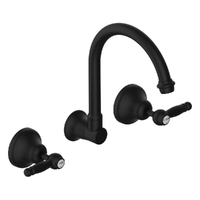 Merino Lever Wall Sink/Laundry Set - 4 Star - 1/4 Turn Ceramic Matt Black (Lf)