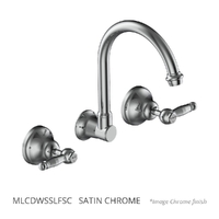 Merino Lever Wall Sink/Laundry Set - 4 Star - 1/4 Turn Ceramic Satin Chrome (Lf)