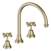 Merino Cross Hob Spa Set - Jumper Valve Brushed Gold