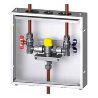 Tempering Valve Plumbed In Stainless Steel Recessed Box Lead Free AVG