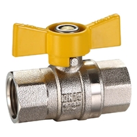 Ball Valve Butterfly Handle FI x FI Gas