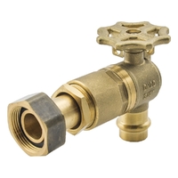 Meter Ball Valve Right Angle Extension FI x CU Lockable Wheel Handle