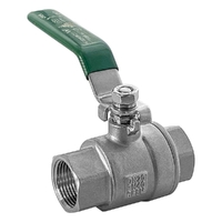 Ball Valve Dual Approved 316 Stainless Steel 2 Piece Lever Handle FI x FI Water & Gas