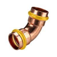 25mm Elbow 45 Deg Gas Copper Press