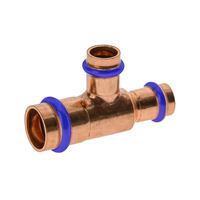 20mm X 15mm X (15mm Centre) Reducing Tee Water Copper Press