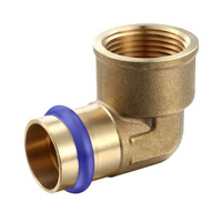 15mm Elbow Female BSP X 1/2" Water Copper Press