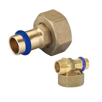 20mm BSP Flat Seat X 1/2" Connector Loose Nut Water Copper Press