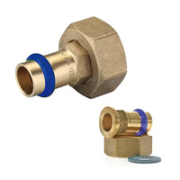 20mm BSP Flat Seat X 1/2" Connector Loose Nut Water Copper Press