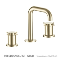 Park Cross Basin Set - Fixed Spout - 6 Star - 3/4 Turn Ceramic Gold (Lf)