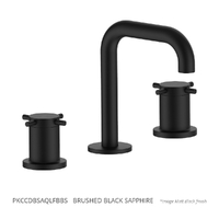 Park Cross Basin Set - Fixed Spout - 4 Star - 3/4 Turn Ceramic Brushed Black Sapphire (Lf)