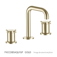 Park Cross Basin Set - Fixed Spout - 4 Star - 3/4 Turn Ceramic Gold (Lf)
