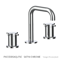 Park Cross Basin Set - Fixed Spout - 4 Star - 3/4 Turn Ceramic Satin Chrome (Lf)