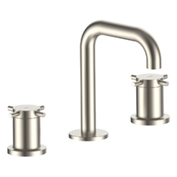 Park Cross Basin Set - Swivel Spout - 6 Star - 3/4 Turn Ceramic Brushed Nickel (Lf)