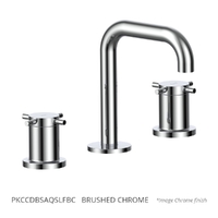 Park Cross Basin Set - Swivel Spout - 4 Star - 3/4 Turn Ceramic Brushed Chrome (Lf)