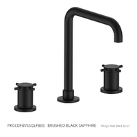 Park Cross Vanitee Sink Set - 4 Star - 3/4 Turn Ceramic Brushed Black Sapphire (Lf)
