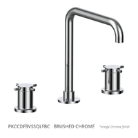 Park Cross Vanitee Sink Set - 4 Star - 3/4 Turn Ceramic Brushed Chrome (Lf)