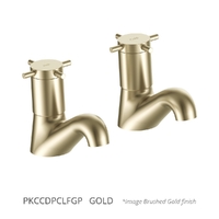 Park Cross Pillar Cocks - 4 Star - Pair - 3/4 Turn Ceramic Gold (Lf)