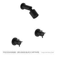 Park Cross Shower Set - Sileno Shower - 3 Star - 3/4 Turn Ceramic Brushed Black Sapphire