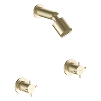 Park Cross Shower Set - Sileno Shower - 3 Star - 3/4 Turn Ceramic Brushed Gold