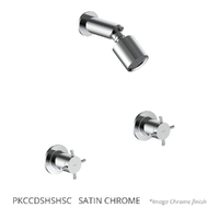 Park Cross Shower Set - Sileno Shower - 3 Star - 3/4 Turn Ceramic Satin Chrome