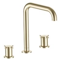 Park Cross Hob Spa Set - 3/4 Turn Ceramic Brushed Gold