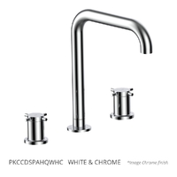 Park Cross Hob Spa Set - 3/4 Turn Ceramic  White &amp; Chrome