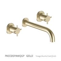 Park Cross Wall Spa Set - 3/4 Turn Ceramic Gold