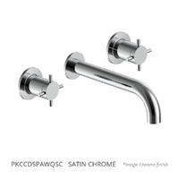 Park Cross Wall Spa Set - 3/4 Turn Ceramic Satin Chrome