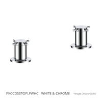 Park Cross Sink Top Assembly - 3/4 Turn Ceramic - White Chrome (Lf)