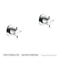 Park Cross Wall Top Assembly - 3/4 Turn Ceramic Satin Chrome (Lf)