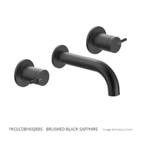Park Pin Bath Set - 1/4 Turn Ceramic Brushed Black Sapphire