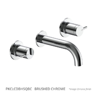 Park Pin Bath Set - 1/4 Turn Ceramic Brushed Chrome