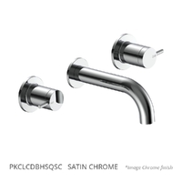 Park Pin Bath Set - 1/4 Turn Ceramic Satin Chrome