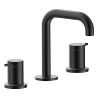 Park Pin Basin Set - Fixed Spout - 6 Star - 1/4 Turn Ceramic Matt Black (Lf)