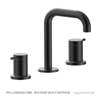Park Pin Basin Set - Fixed Spout - 4 Star - 1/4 Turn Ceramic Brushed Black Sapphire (Lf)