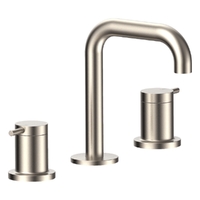 Park Pin Basin Set - Fixed Spout - 4 Star - 1/4 Turn Ceramic Brushed Nickel (Lf)