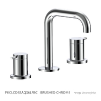 Park Pin Basin Set - Swivel Spout - 6 Star - 1/4 Turn Ceramic Brushed Chrome (Lf)