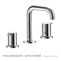 Park Pin Basin Set - Swivel Spout - 4 Star - 1/4 Turn Ceramic Satin Chrome (Lf)