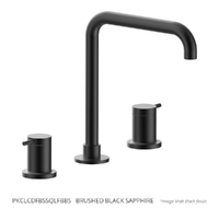 Park Pin Hob Sink Set - 4 Star - 1/4 Turn Ceramic Brushed Black Sapphire (Lf)